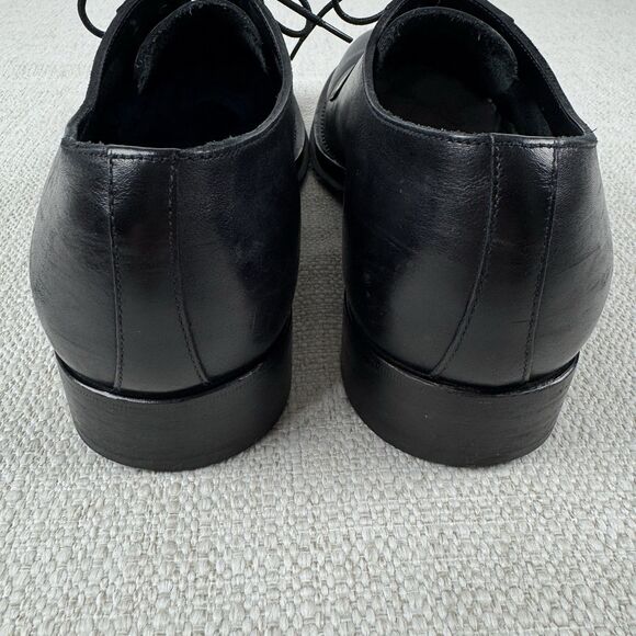 Prada Welt Sewn Black Leather Oxford Mens 10.5 Lace Up Derby Dress Shoes 2EG100 - Picture 4 of 11